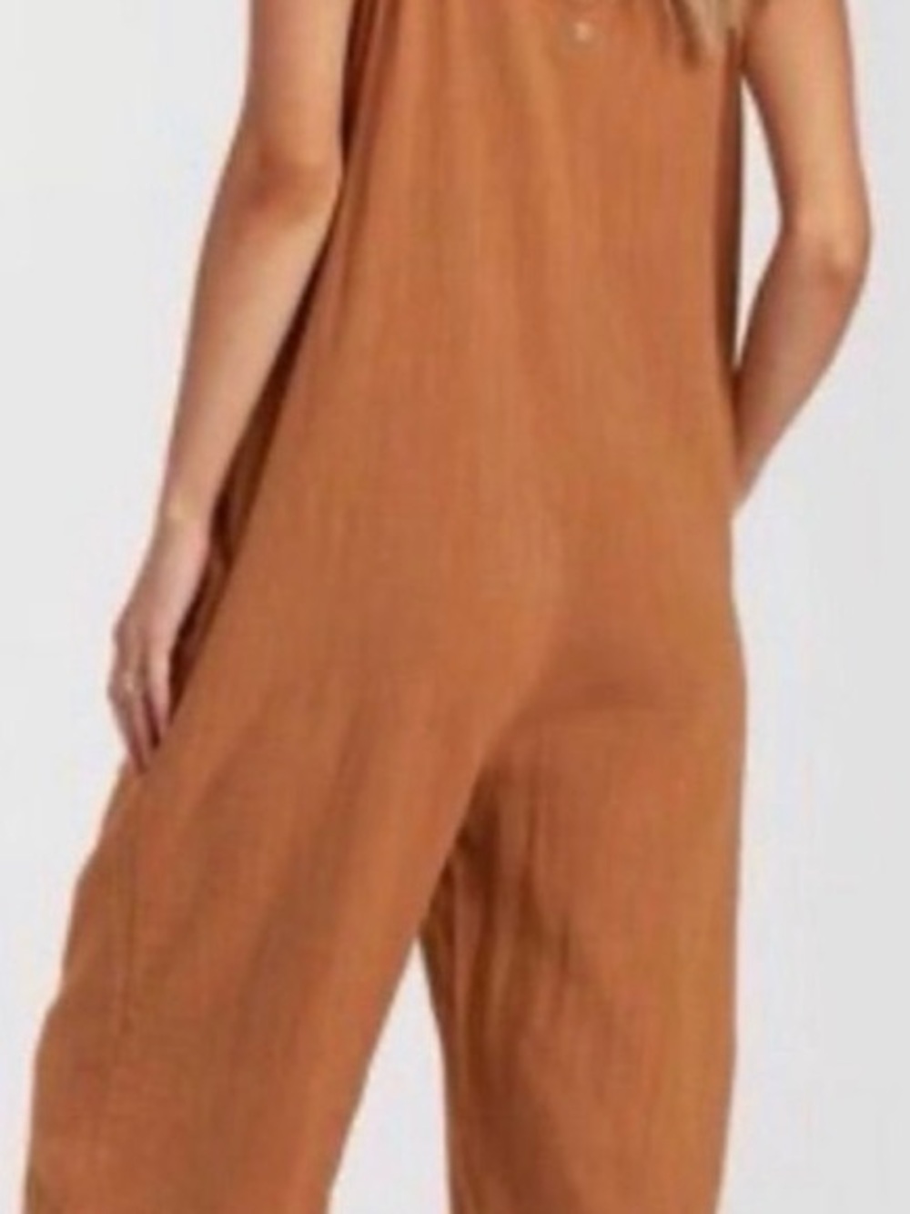 Billabong Daydream Women's Wide-Leg Button-Front Jumpsuit in Rust - Picture 2 of 7